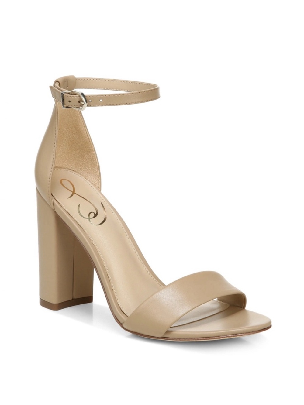 Sam Edelman Ankle Strap
Sandal Block Heel Beige
Leather Womens US 9.5 NEW